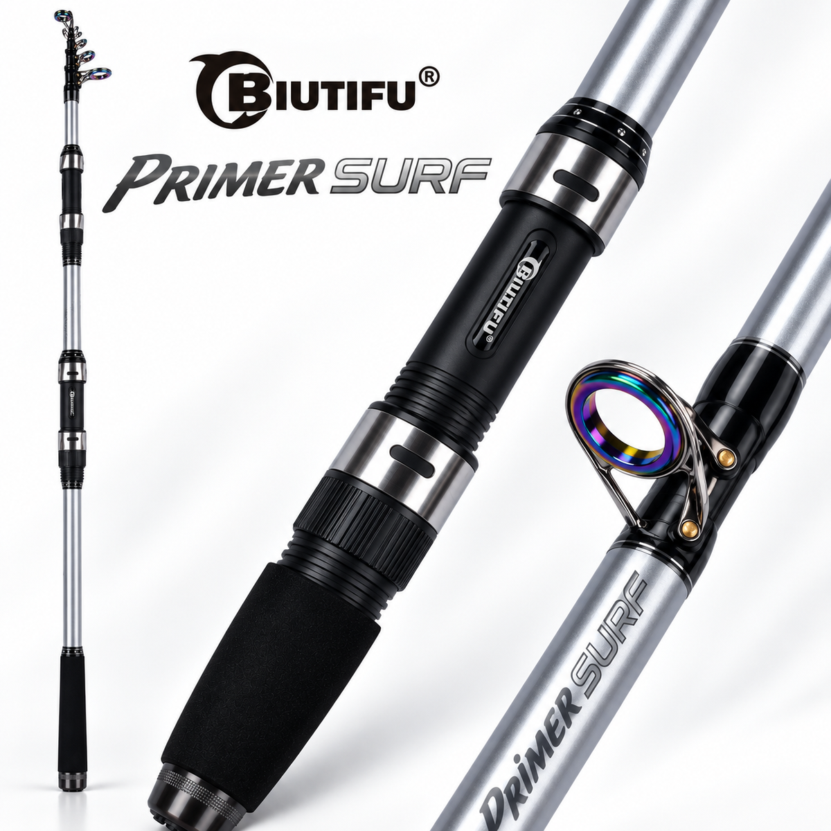 BIUTIFU Surf One-Two – Caña Telescópica Surfcasting 3,9–5,3 m