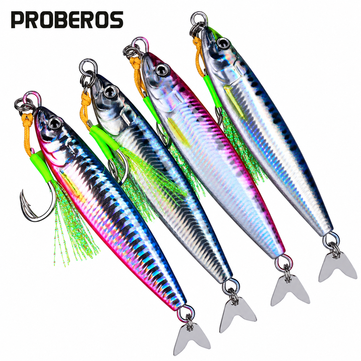 Jig Metálico Slow Sinking con Spinner