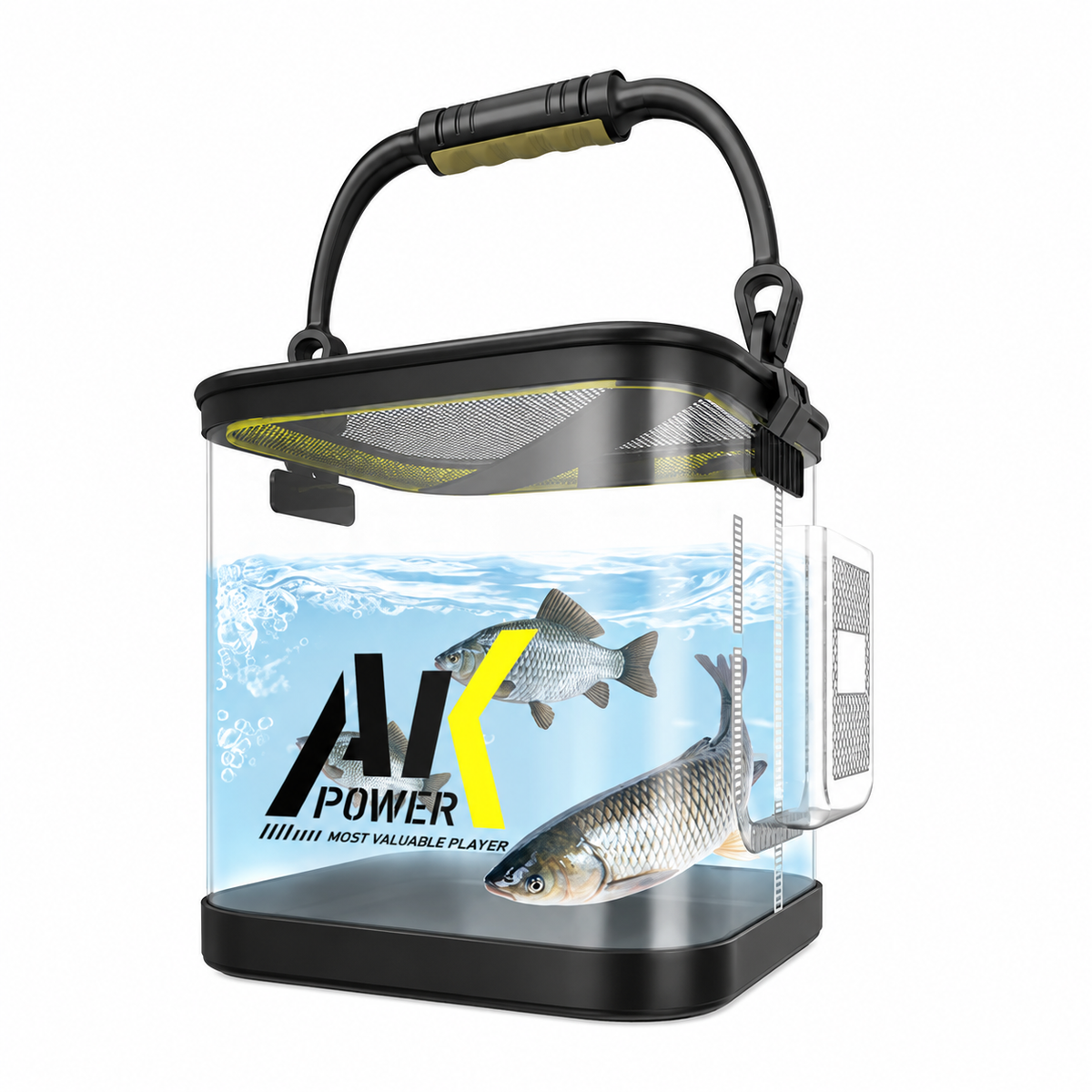 Cubo de Pesca Plegable Transparente para Cebo Vivo