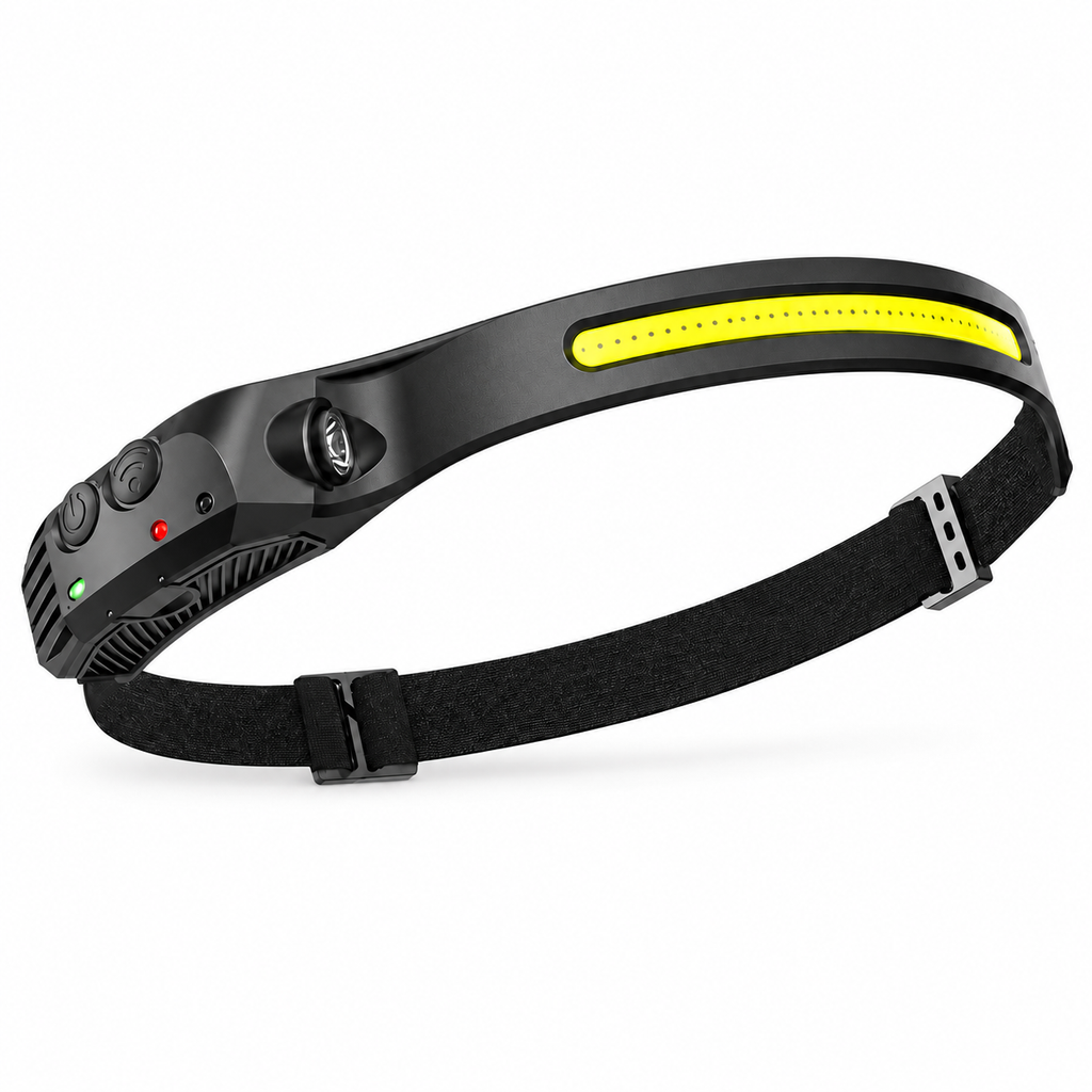 Linterna Frontal LED COB Recargable – 1200 mAh