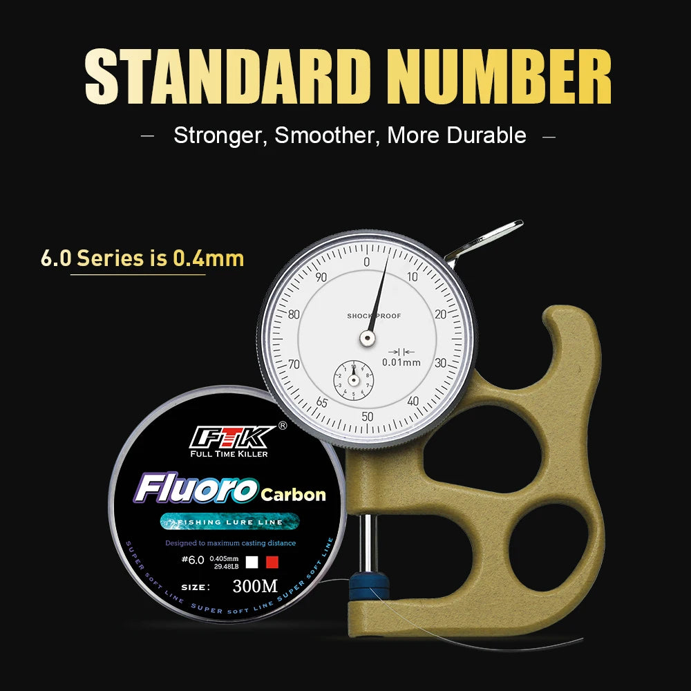 Línea de Pesca Recubierta de Fluorocarbono – 300/500 m