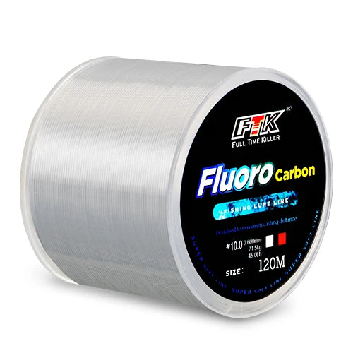 Línea de Pesca Recubierta de Fluorocarbono – 120 m / 0,20–0,60 mm