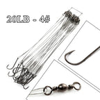 Bajos de Acero Antimordida con Anzuelo – 12–25 cm (20 uds.)