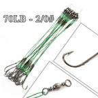 Bajos de Acero Antimordida con Anzuelo – 12–25 cm (20 uds.)