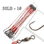 Bajos de Acero Antimordida con Anzuelo – 12–25 cm (20 uds.)