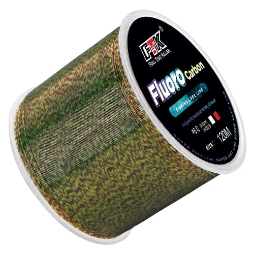 Línea de Pesca Recubierta de Fluorocarbono – 120 m / 0,20–0,60 mm