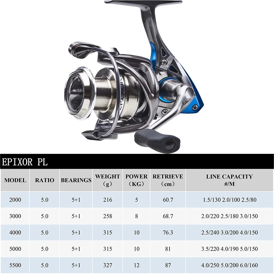 OKUMA Epixor LS PL – Carrete Spinning 5+1 Rodamientos