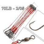 Bajos de Acero Antimordida con Anzuelo – 12–25 cm (20 uds.)