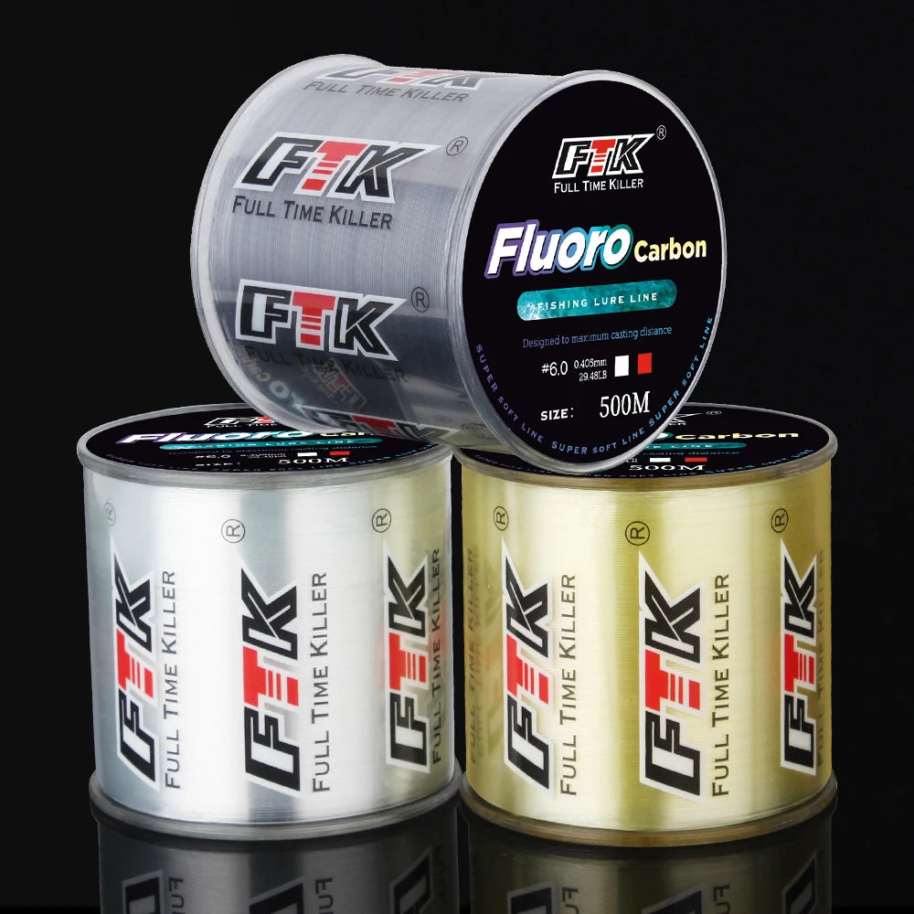 Línea de Pesca Recubierta de Fluorocarbono – 300/500 m