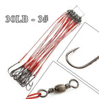 Bajos de Acero Antimordida con Anzuelo – 12–25 cm (20 uds.)