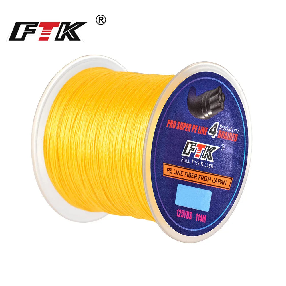Línea Trenzada PE Multifilamento – 114 m / 0,10–0,40 mm