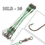 Bajos de Acero Antimordida con Anzuelo – 12–25 cm (20 uds.)
