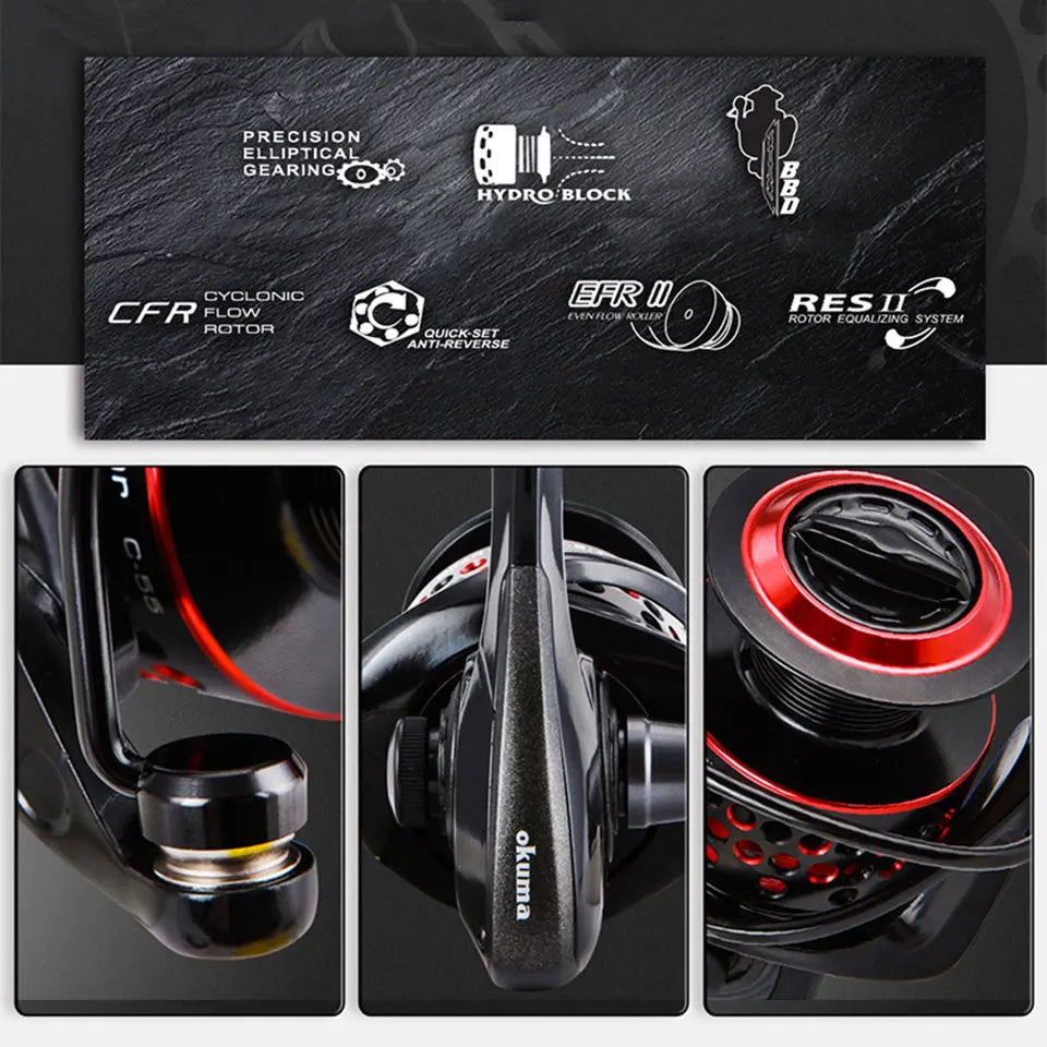 OKUMA Ceymar – Carrete Spinning 7+1 Rodamientos