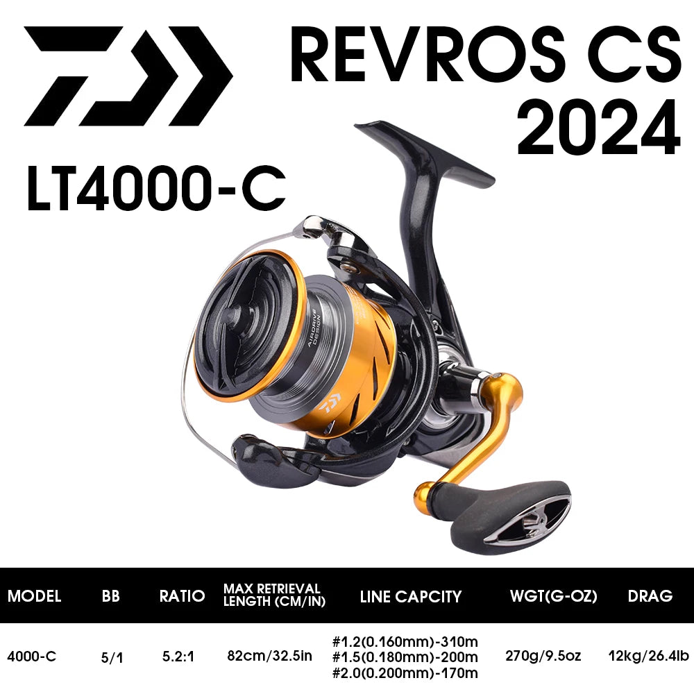 DAIWA 24 Revros CS LT – Carrete Spinning 1000–6000