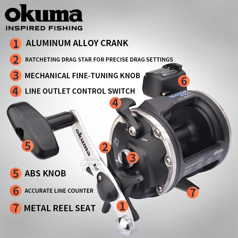 OKUMA Magda DT – Carrete de Curricán