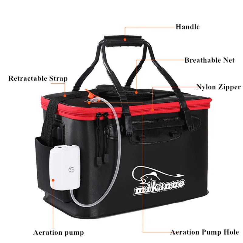 Cubo de Pesca Plegable EVA para Cebo Vivo