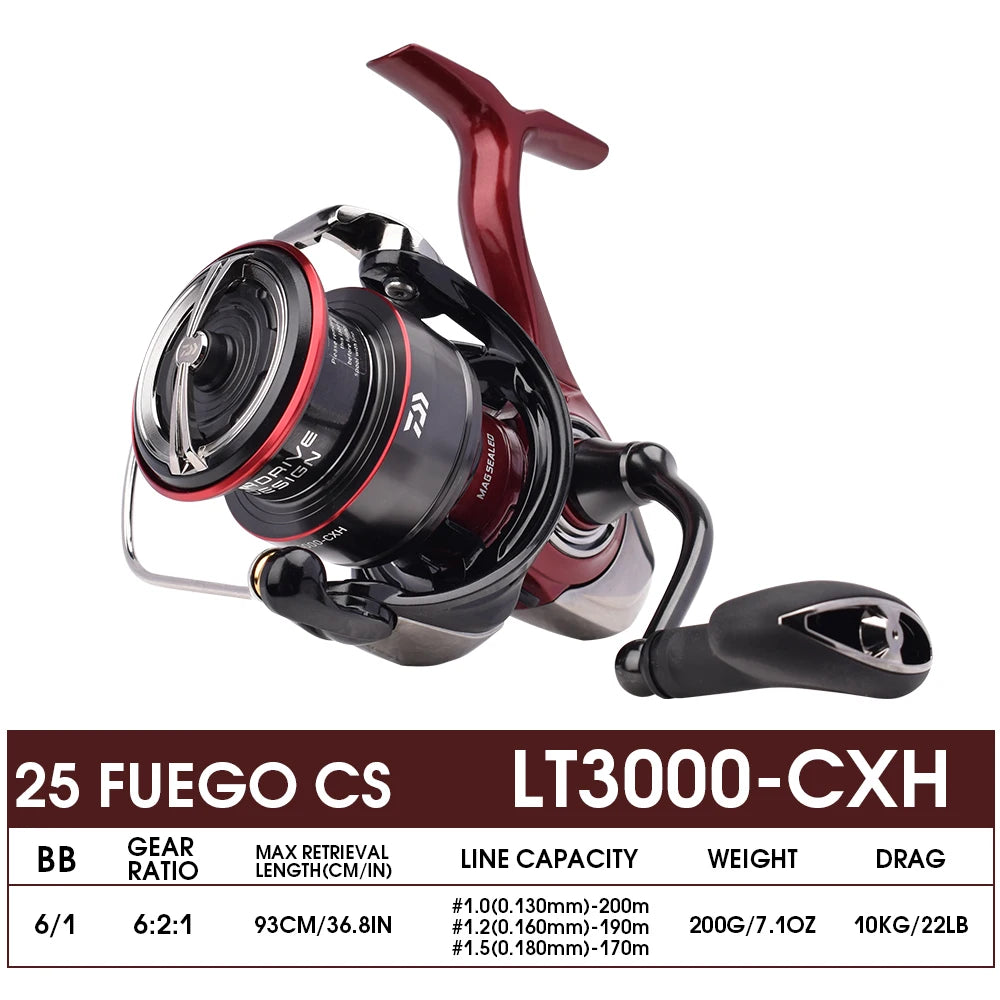 DAIWA 25 Fuego CS LT – Carrete Spinning 1000–6000