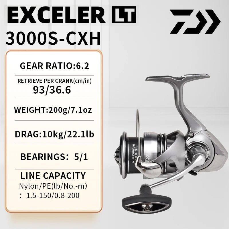 DAIWA Exceler CS LT 2024 – Carrete Spinning 1000–6000