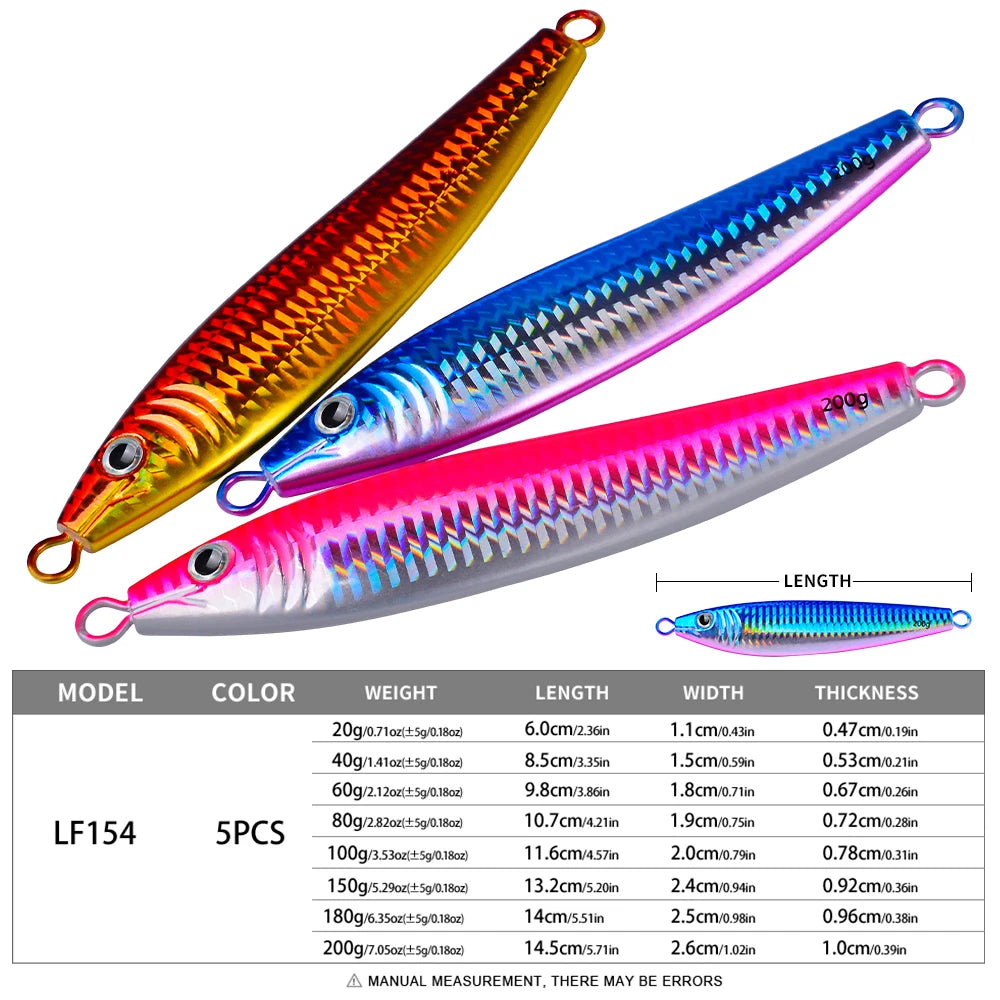 Jig Metálico Luminoso – 40–120 g
