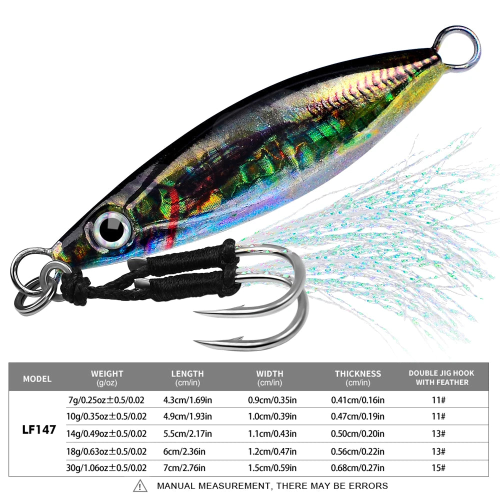 Jig Metálico Fast Sinking – Pack 5 uds.
