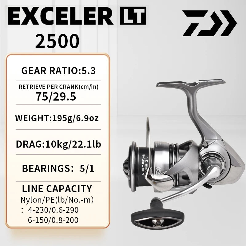 DAIWA Exceler CS LT 2024 – Carrete Spinning 1000–6000