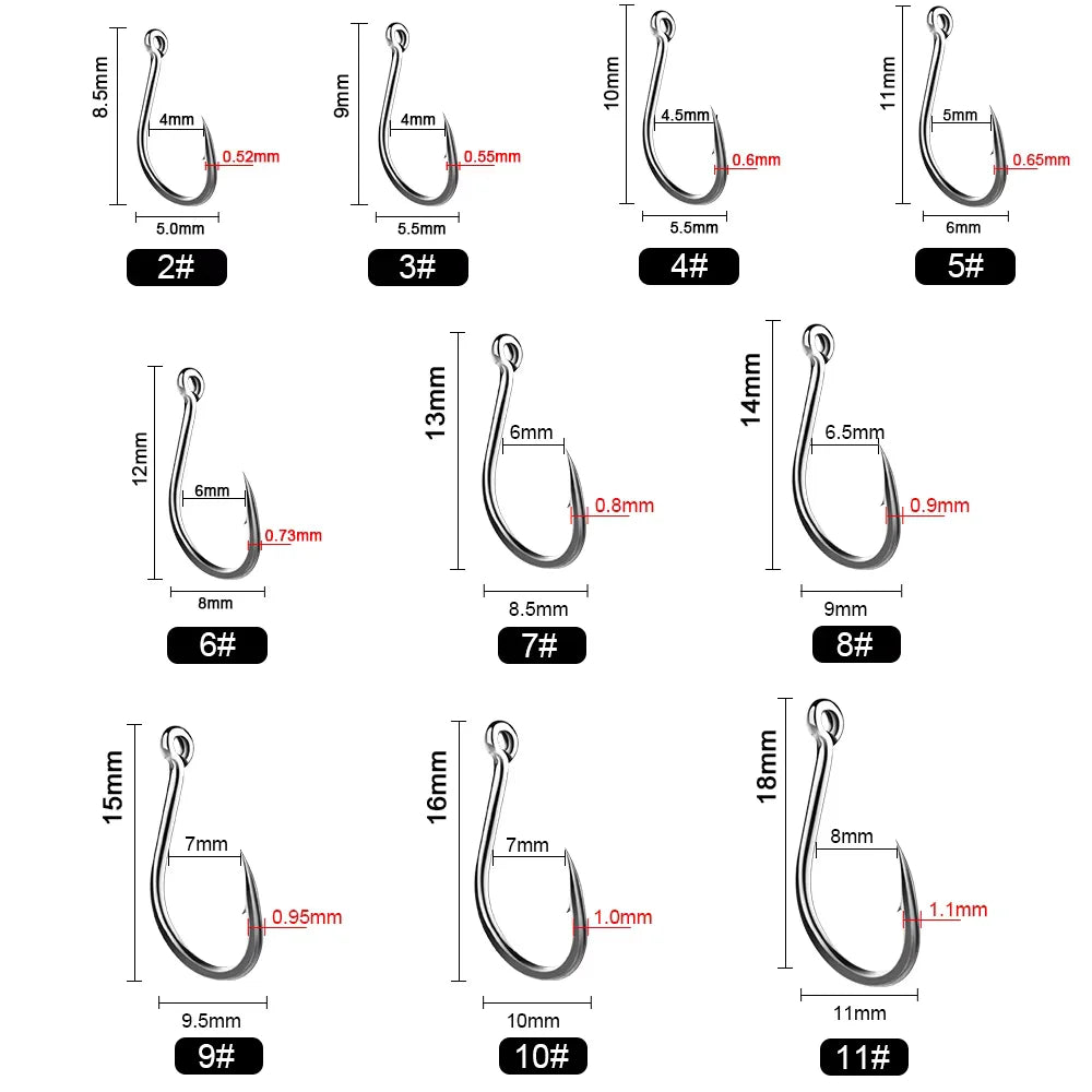 Pack de Anzuelos Circle de Acero al Carbono – 100 uds.