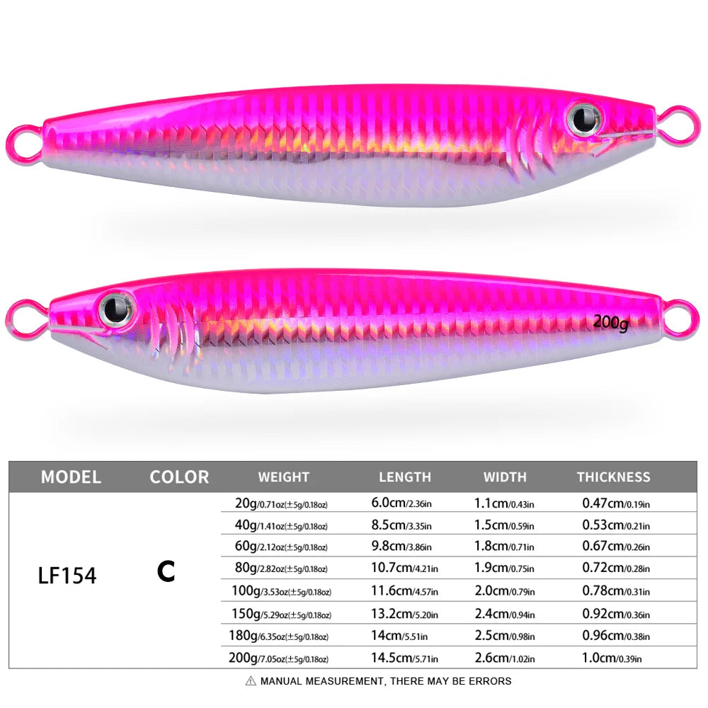 Jig Metálico Luminoso – 40–120 g