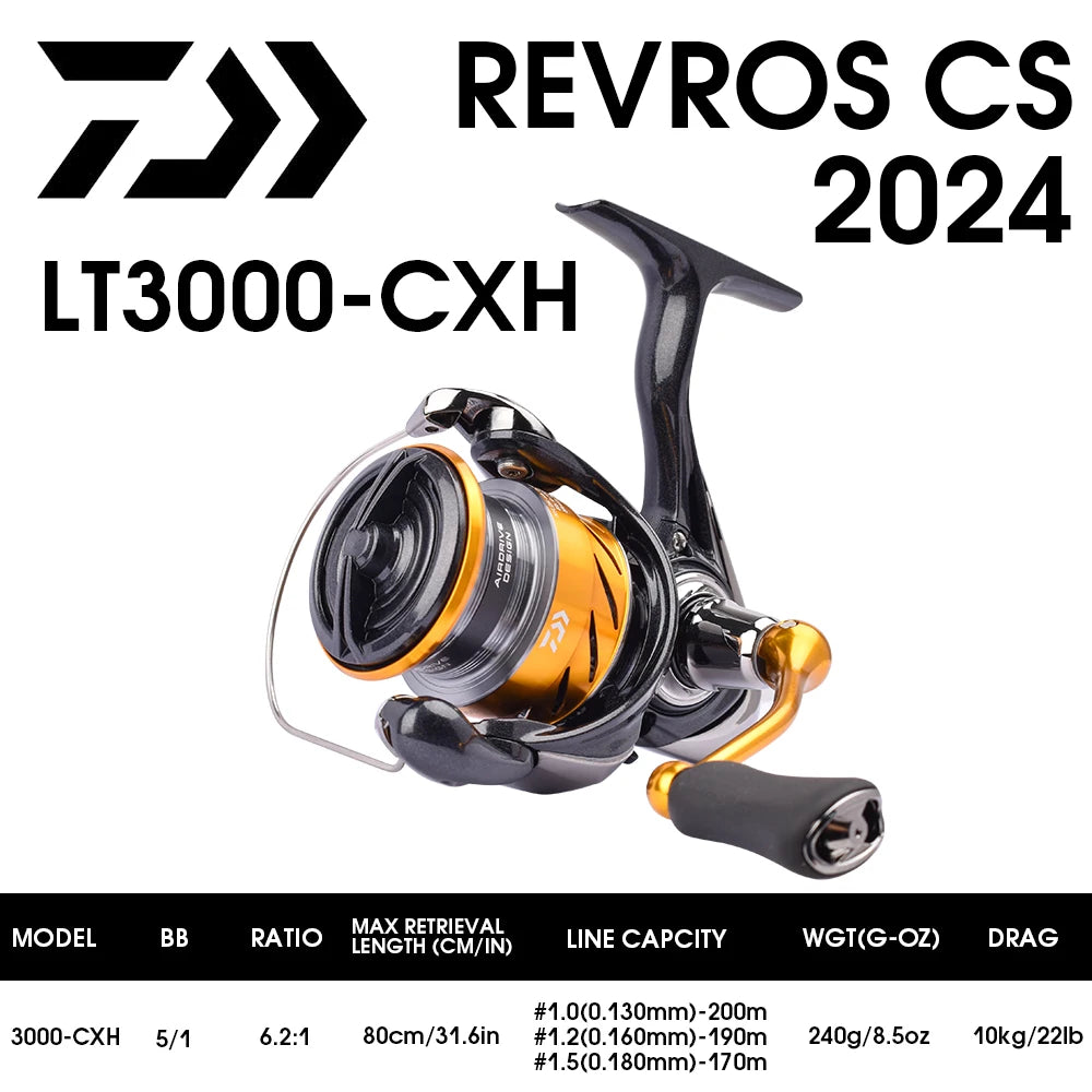 DAIWA 24 Revros CS LT – Carrete Spinning 1000–6000