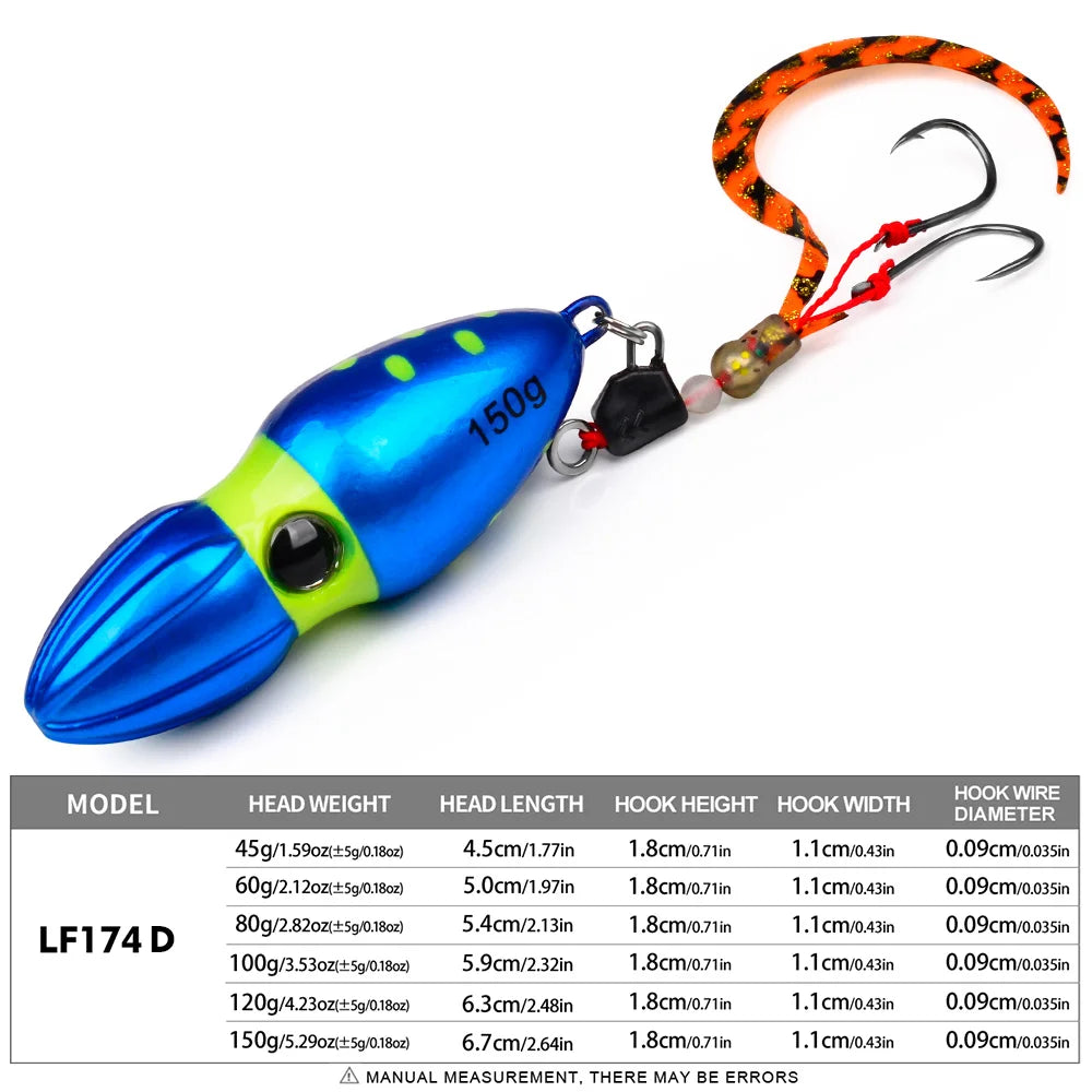 Jig Deslizante Tipo Calabaza – Luminoso con Falda