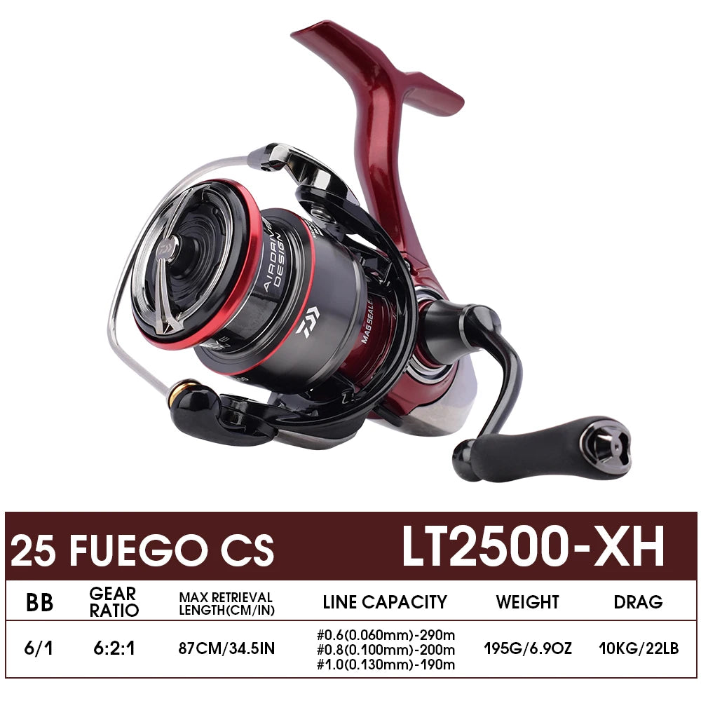 DAIWA 25 Fuego CS LT – Carrete Spinning 1000–6000