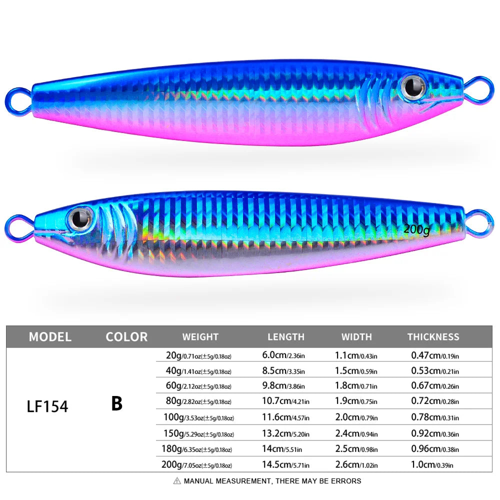 Jig Metálico Luminoso – 40–120 g