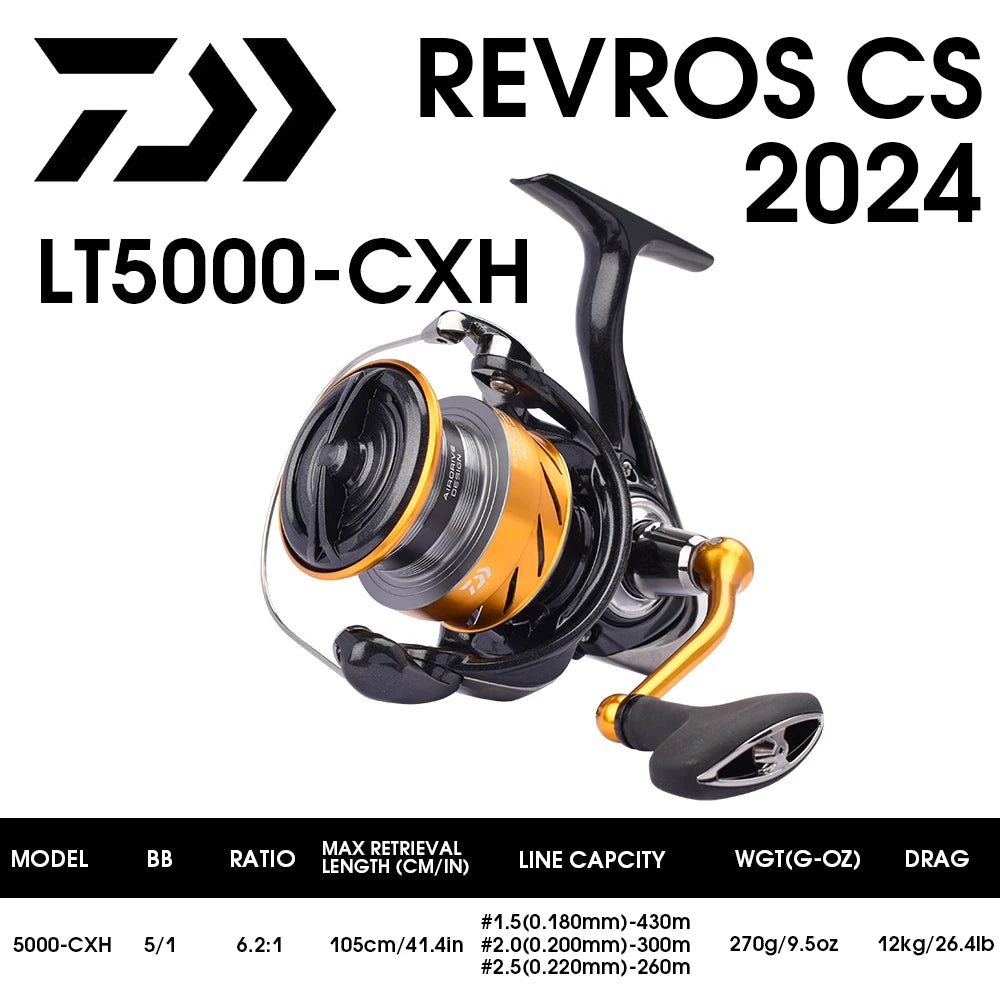 DAIWA 24 Revros CS LT – Carrete Spinning 1000–6000