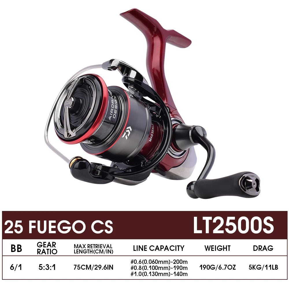 DAIWA 25 Fuego CS LT – Carrete Spinning 1000–6000