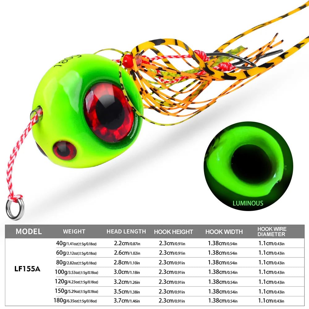Jig Metálico Luminoso – 40–180 g