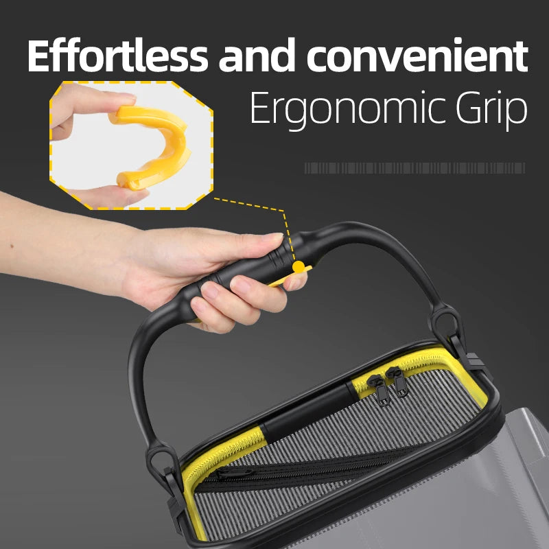 Cubo de Pesca Plegable Transparente para Cebo Vivo