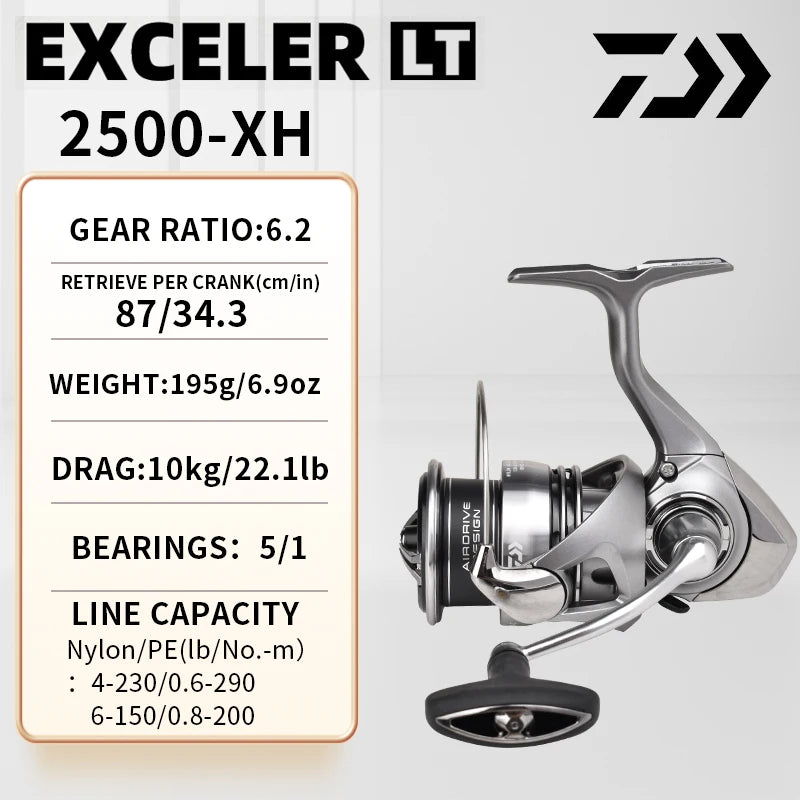 DAIWA Exceler CS LT 2024 – Carrete Spinning 1000–6000