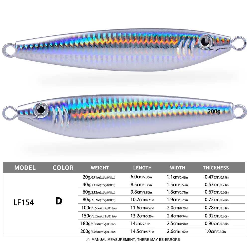 Jig Metálico Luminoso – 40–120 g