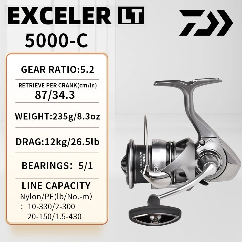 DAIWA Exceler CS LT 2024 – Carrete Spinning 1000–6000
