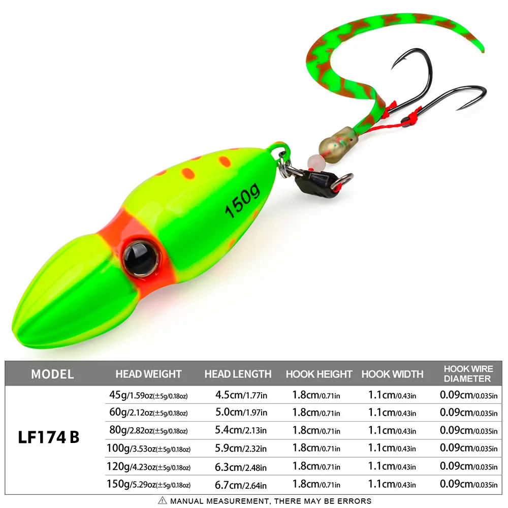 Jig Deslizante Tipo Calabaza – Luminoso con Falda