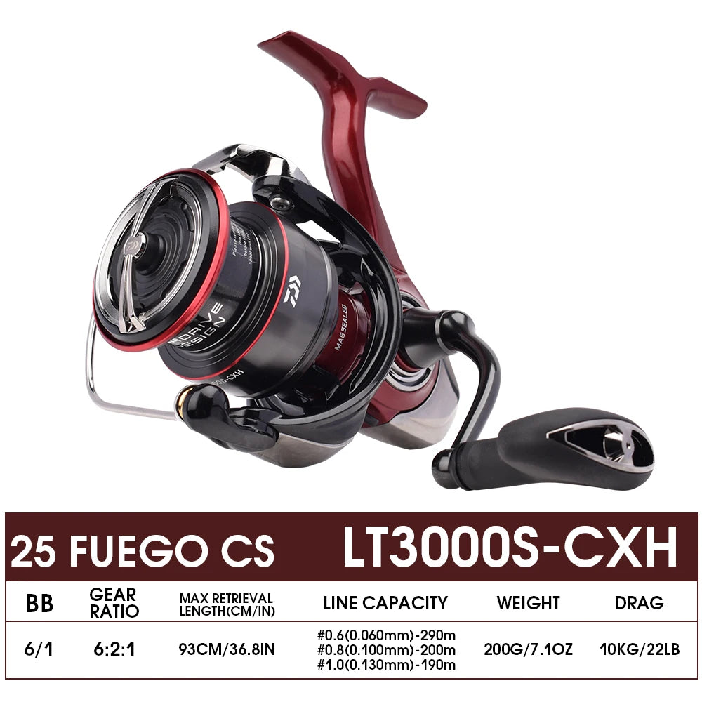 DAIWA 25 Fuego CS LT – Carrete Spinning 1000–6000