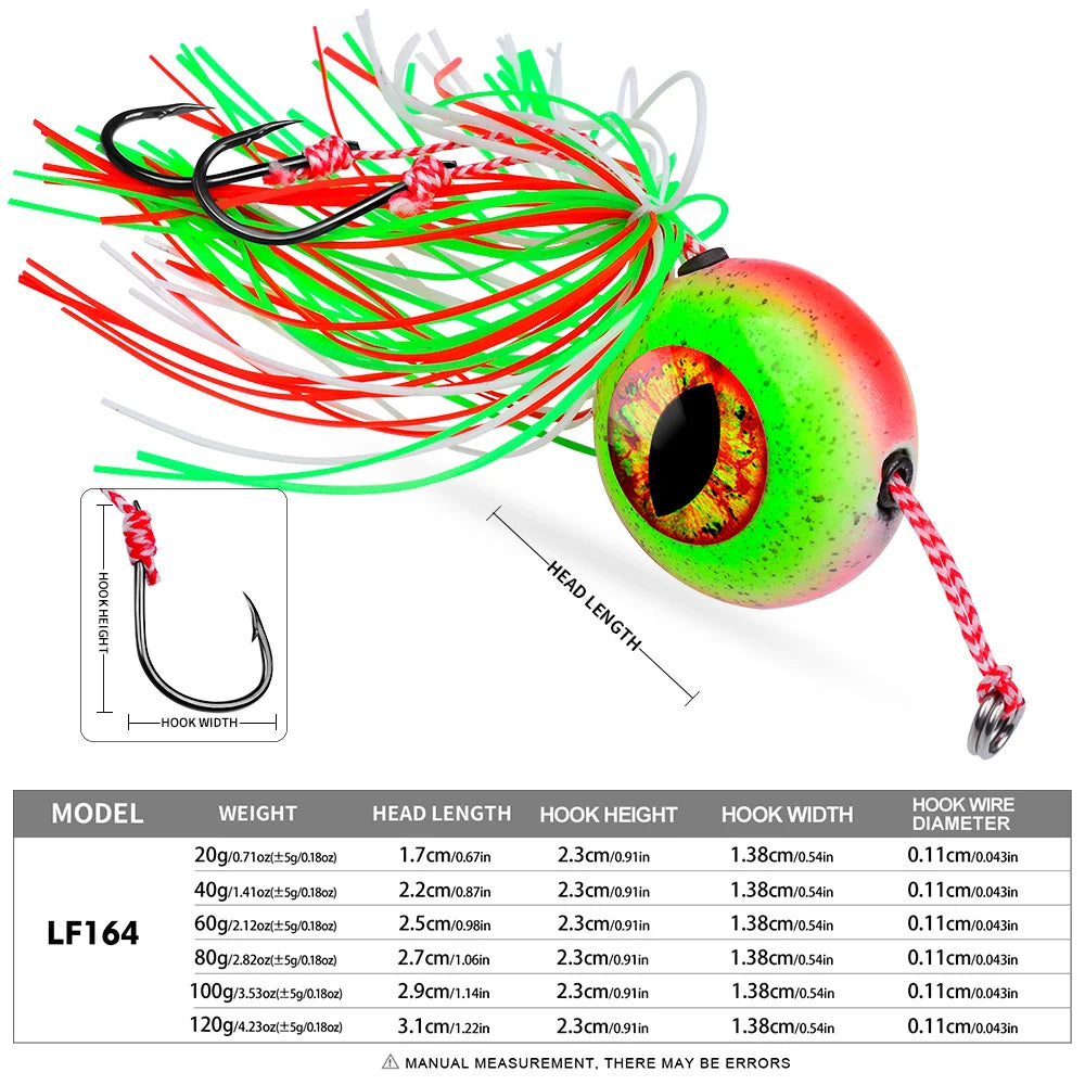 Jig Head con Falda de Pulpo y Assist Hook