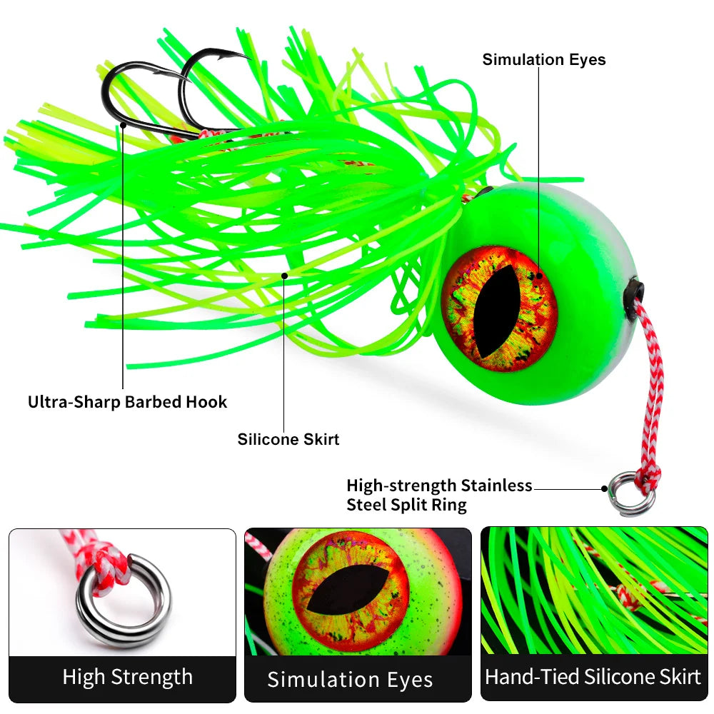 Jig Head con Falda de Pulpo y Assist Hook