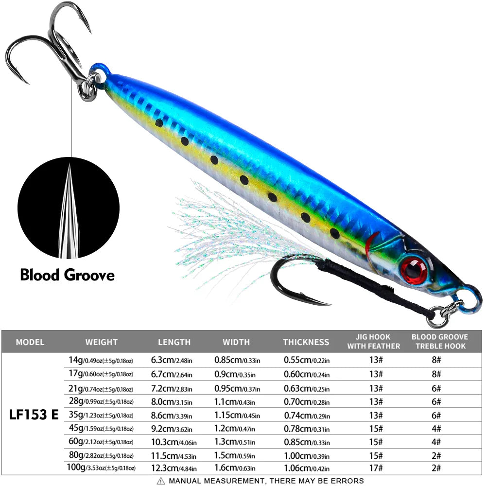 Jig Metálico para Jigging – Fast/Slow/Vertical