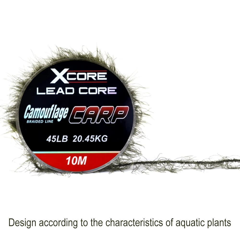 Línea Leadcore Camuflaje para Carpfishing – 10 m / 45–55 lb