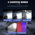 Linterna Frontal LED COB con Sensor de Movimiento