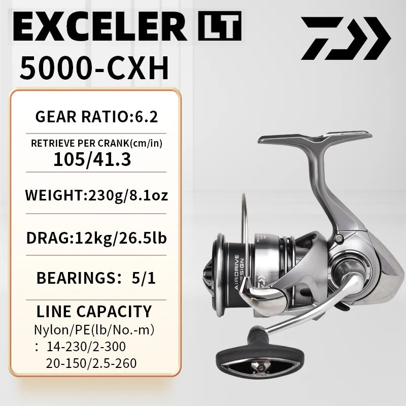DAIWA Exceler CS LT 2024 – Carrete Spinning 1000–6000