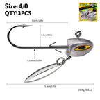 Jig Head con Spinner – Pack 3 uds.
