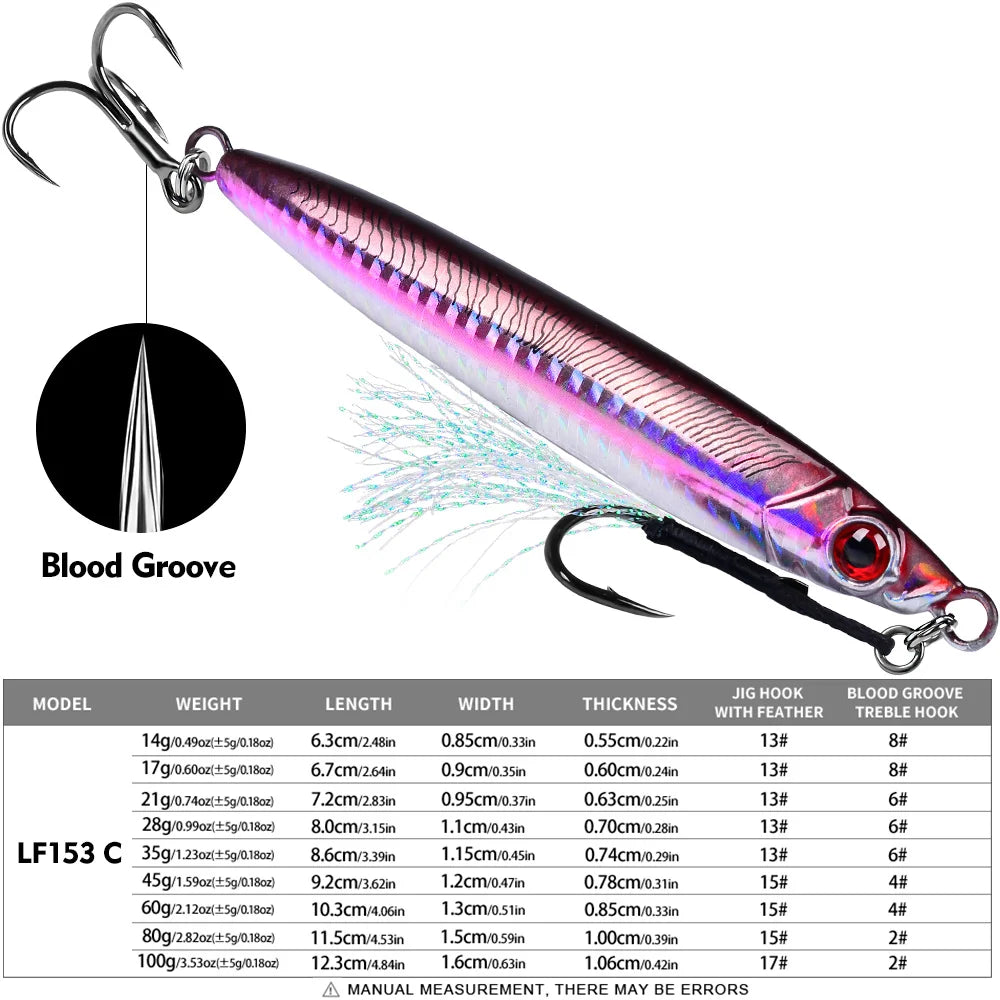 Jig Metálico para Jigging – Fast/Slow/Vertical