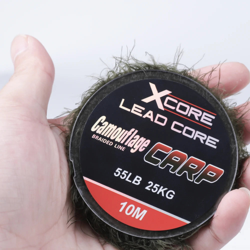 Línea Leadcore Camuflaje para Carpfishing – 10 m / 45–55 lb