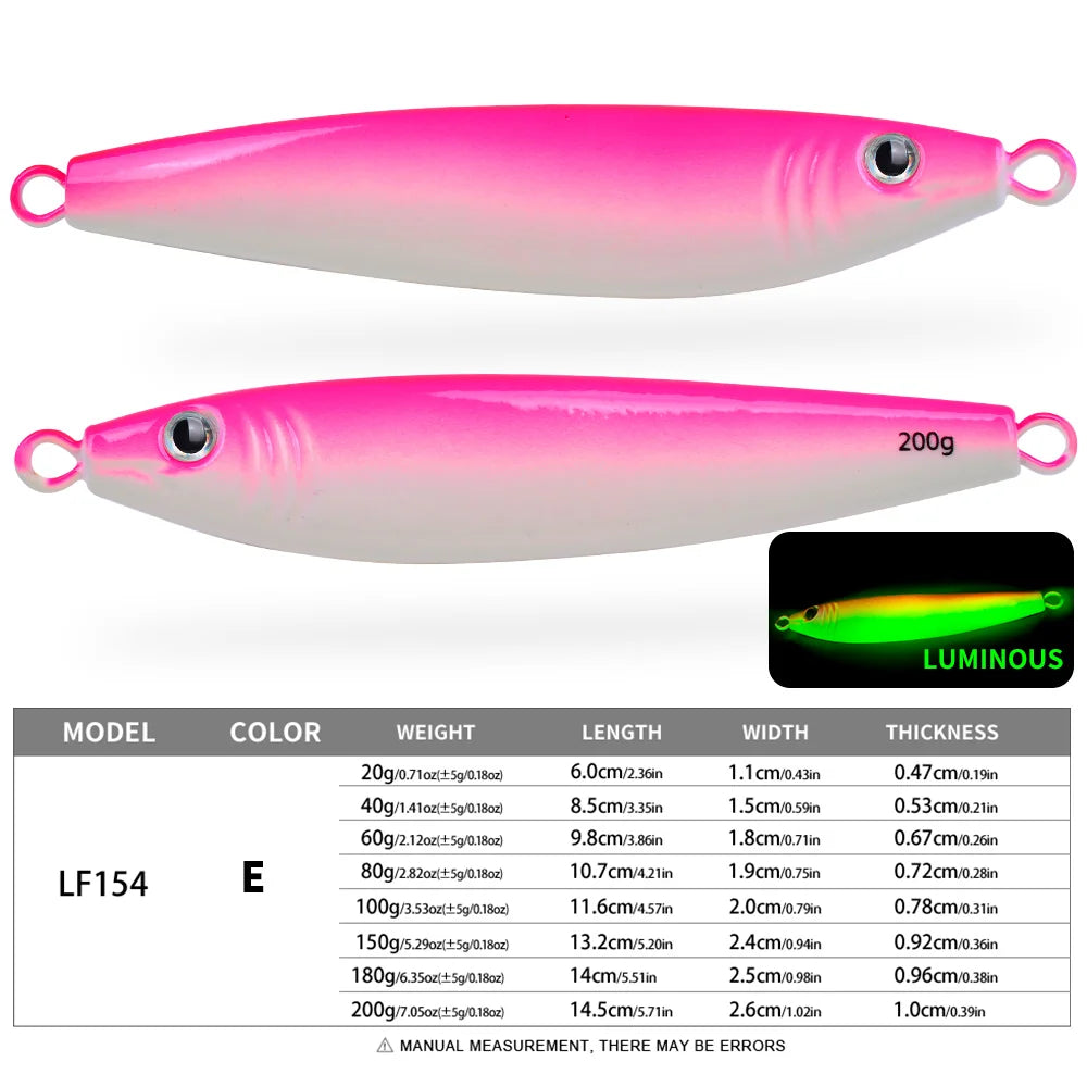 Jig Metálico Luminoso – 40–120 g